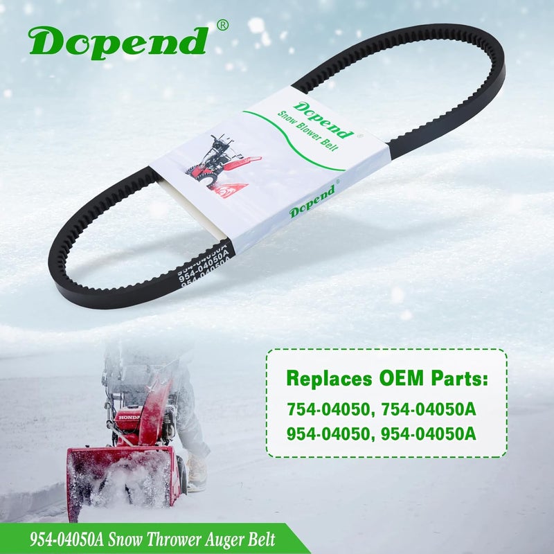 Dopend 954-04050A Snow Thrower Auger Belt 1/2’’ x 35’’ for Craftsman, MTD, Cub Cadet, Huskee Snow Blower Belt, Troy Bilt Squall 2100 Parts, Replaces 754-04050, 754-04050A, 954-04050 Auger Belt - Image 3